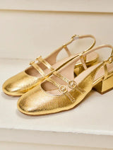 Immaculate Vegan - Minuit sur Terre Harmony Patent Vegan Leather Shoes | Gold