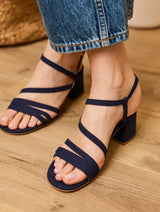 Immaculate Vegan - Minuit sur Terre Airelle Vegan Leather Sandals | Midnight Blue