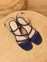 Immaculate Vegan - Minuit sur Terre Airelle Vegan Leather Sandals | Midnight Blue
