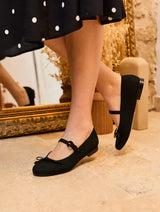 Immaculate Vegan - Minuit sur Terre Silène Vegan Suede Pumps | Black