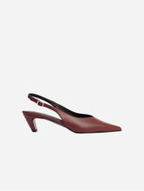 Immaculate Vegan - Bohema Kitten Heel Vegea® Grape Leather Vegan Pointy Toe Pumps | Burgundy