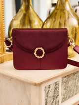 Immaculate Vegan - Minuit sur Terre Stellan Apple Leather Vegan Crossbody Bag | Burgundy