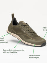 Immaculate Vegan - Bahé Revive Flex Grounding Barefoot Shoe (Men's) - Forest