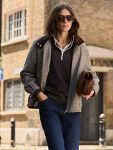 Immaculate Vegan - Baukjen Maddox Organic Cotton Half Zip Sweatshirt | Dark Chocolate