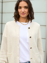 Immaculate Vegan - Baukjen Catarina ECOTEC® Cotton Cropped Knitted Jacket | Cream