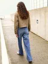 Immaculate Vegan - Baukjen Nata Organic Cotton Cropped Jacket | Taupe