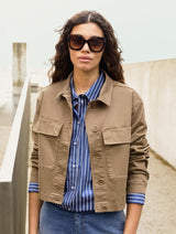 Immaculate Vegan - Baukjen Nata Organic Cotton Cropped Jacket | Taupe Taupe / UK6 / EU34 / US2