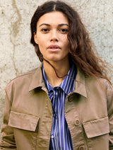 Immaculate Vegan - Baukjen Nata Organic Cotton Cropped Jacket | Taupe