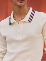 Immaculate Vegan - Baukjen Cameron Organic Cotton Stripe Collar Top | Cream