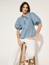 Immaculate Vegan - Baukjen Azura Organic Cotton Tie Detail Blouse