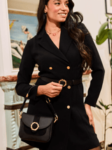 Immaculate Vegan - Minuit sur Terre Mira Grain Leather Vegan Crossbody Bag | Black