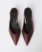 Immaculate Vegan - Bohema Kitten Heels Burgundy pointy toe pumps