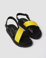 Immaculate Vegan - Bohema Glare Sandals Lemon made of vegan corn leather