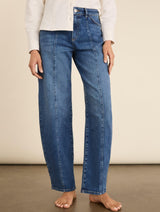 Immaculate Vegan - Baukjen Wyatt Organic Cotton Stretch Denim Barrel Jeans | Blue