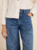 Immaculate Vegan - Baukjen Wyatt Organic Cotton Stretch Denim Barrel Jeans | Blue