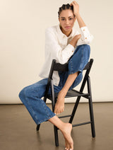 Immaculate Vegan - Baukjen Wyatt Organic Cotton Stretch Denim Barrel Jeans | Blue