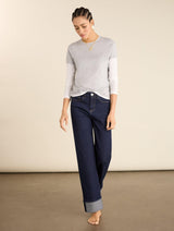 Immaculate Vegan - Baukjen Helen Organic Cotton Stretch Turn Up Jeans | Blue