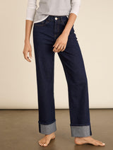 Immaculate Vegan - Baukjen Helen Organic Cotton Stretch Turn Up Jeans | Blue