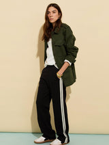 Immaculate Vegan - Baukjen Tippi 2.0 LENZING™ ECOVERO™ Side Stripe Trousers | Black & Cream UK6 / EU34 / US2 / Black & Cream