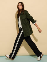 Immaculate Vegan - Baukjen Tippi 2.0 LENZING™ ECOVERO™ Side Stripe Trousers | Black & Cream