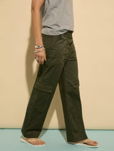 Immaculate Vegan - Baukjen Zenya Organic Cotton Wide Leg Cargo Trousers