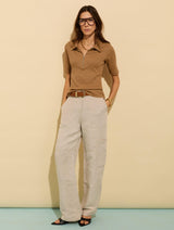 Immaculate Vegan - Baukjen Ivy Organic Rib Zip Collar Top