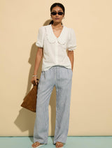 Immaculate Vegan - Baukjen Marti Organic Cotton Broderie Detail Blouse