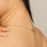 Immaculate Vegan - BLOOMTINE Mini Halo Wings™ Sterling Silver Diamond Angel Necklace