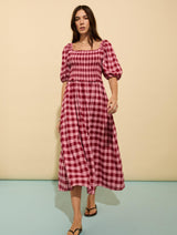 Immaculate Vegan - Baukjen Davina Gingham Midi Dress