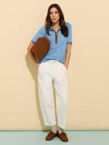 Immaculate Vegan - Baukjen Naomi Organic Rib Zip Collar Top