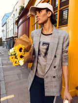 Immaculate Vegan - Baukjen Aaron Organic Cotton Contrast Sleeve Top | Grey