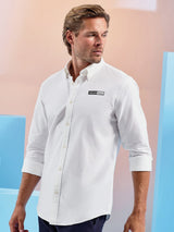 Immaculate Vegan - VEGAN Happy Vegan Men’s Cotton Long Sleeve Oxford Shirt | Multiple Colours