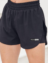 Immaculate Vegan - VEGAN Happy Women's Double Layer Sports Shorts | Black