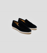 Immaculate Vegan - Solari Milano Women's Velvet Vegan Loafers | Black UK3 / EU36 / US5