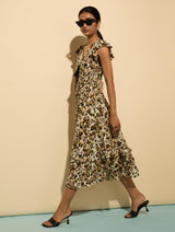 Immaculate Vegan - Baukjen Philippine Printed Tie Detail Dress