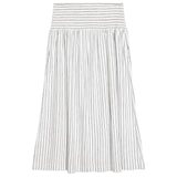 Immaculate Vegan - Albaray Linen Blend Shirred Waist Skirt | Stripe