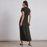 Immaculate Vegan - Albaray Chocolate Plisse Dress