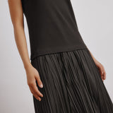 Immaculate Vegan - Albaray Chocolate Plisse Dress