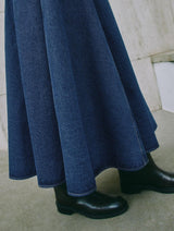 Immaculate Vegan - Albaray Denim Basque Midi Skirt