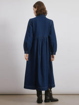 Immaculate Vegan - Albaray Denim Placket Midi Dress