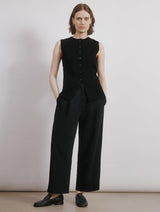 Immaculate Vegan - Albaray Black Tailored Barrel Trouser