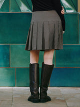Immaculate Vegan - Albaray Houndstooth Short Pleated Skirt