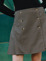 Immaculate Vegan - Albaray Houndstooth Short Pleated Skirt