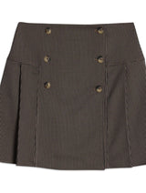 Immaculate Vegan - Albaray Houndstooth Short Pleated Skirt