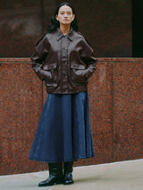 Immaculate Vegan - Albaray Chocolate Faux Leather Bomber