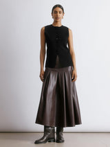 Immaculate Vegan - Albaray Black Longline Knitted Waistcoat