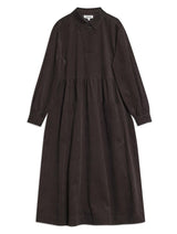 Immaculate Vegan - Albaray Brown Cord Placket Midi Dress