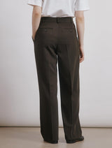 Immaculate Vegan - Albaray Chocolate Tailored Pleat Trouser