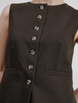 Immaculate Vegan - Albaray Chocolate Tailored Waistcoat