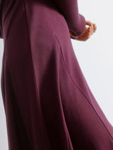 Immaculate Vegan - Albaray Burgundy Short Godet Dress